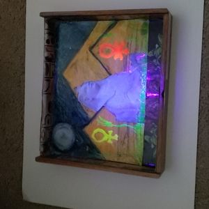Egyptian Blacklight Cigarbox Art